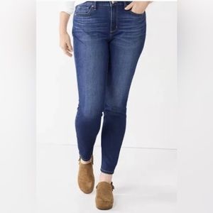 Womens Sonoma Goods For Life Curvy High Rise Skinny Jeans 4 Reg Dark Wash New